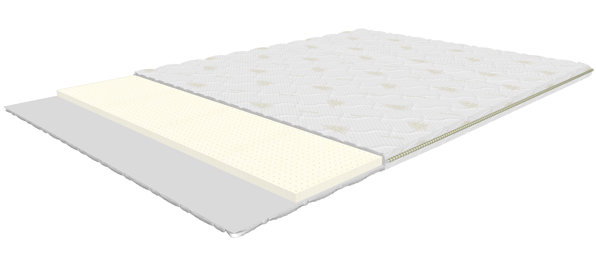 Boston Latex 120x200 cm, soft mattress topper with latex, height 5 cm
