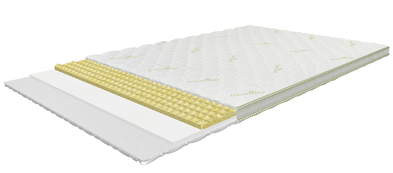 Air-Top Clima 140x200 cm, soft mattress topper with latex, height 8 cm