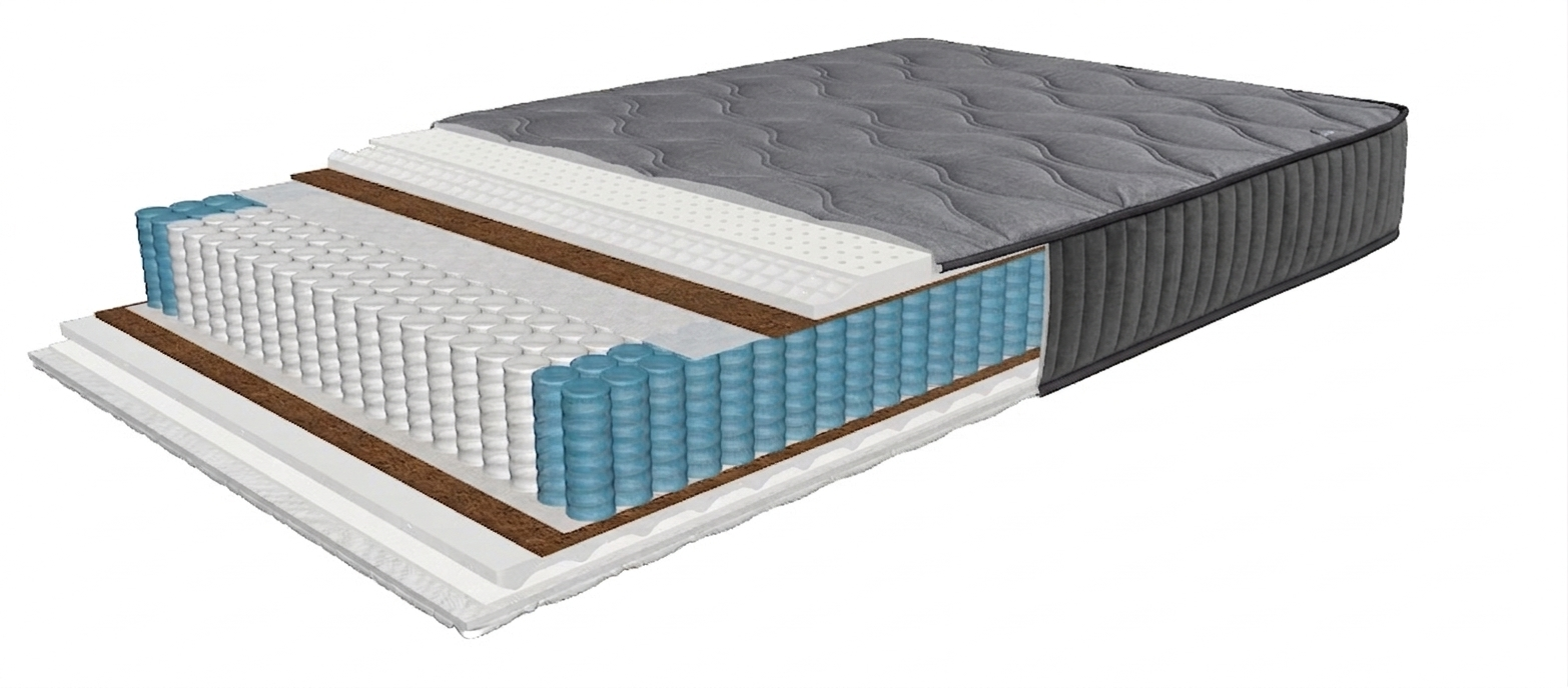 Matracis Emerald Platinum 160x200 cm, ar MultiPocket atsperēm, augstums 24 cm, sarullēts