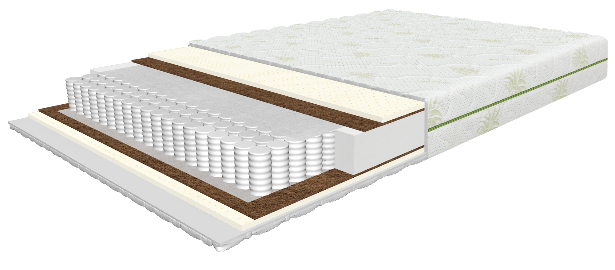 Матрас Extra Multipocket 120x200 см, с кокосом и латексом, высота 23 см