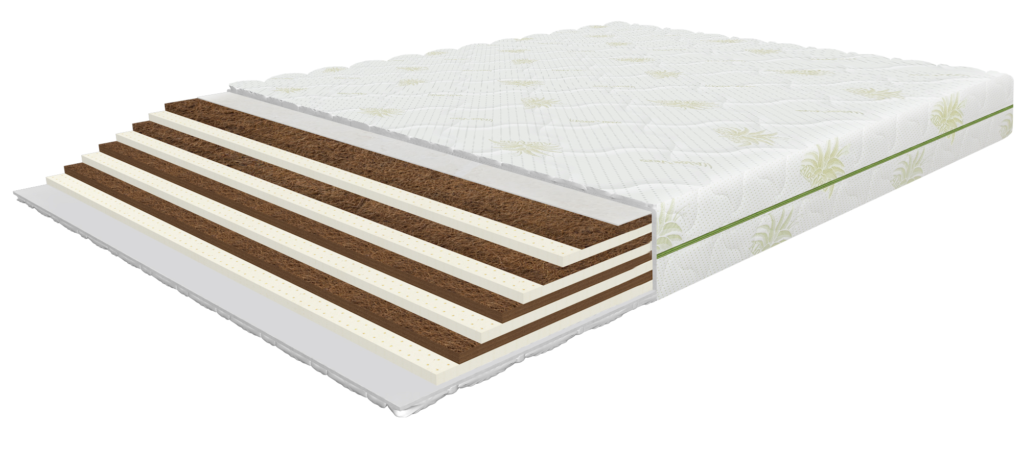 Matracis Nordic King 120x200 cm, ar kokosu un lateksu, augstums 17 cm