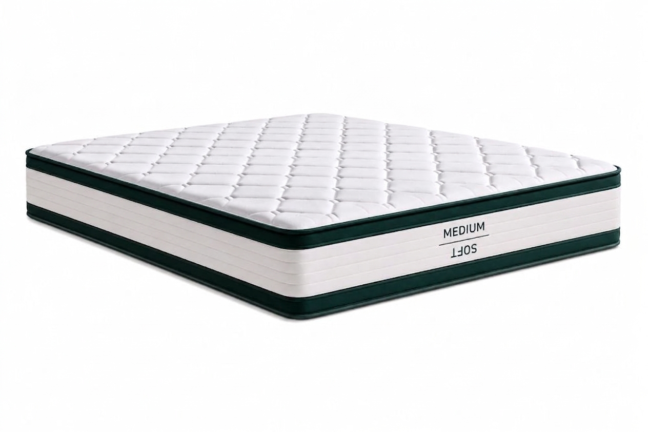 Eden Green mattress 180x200 cm with Pocket springs and Air Gel, height 27 cm, rolled