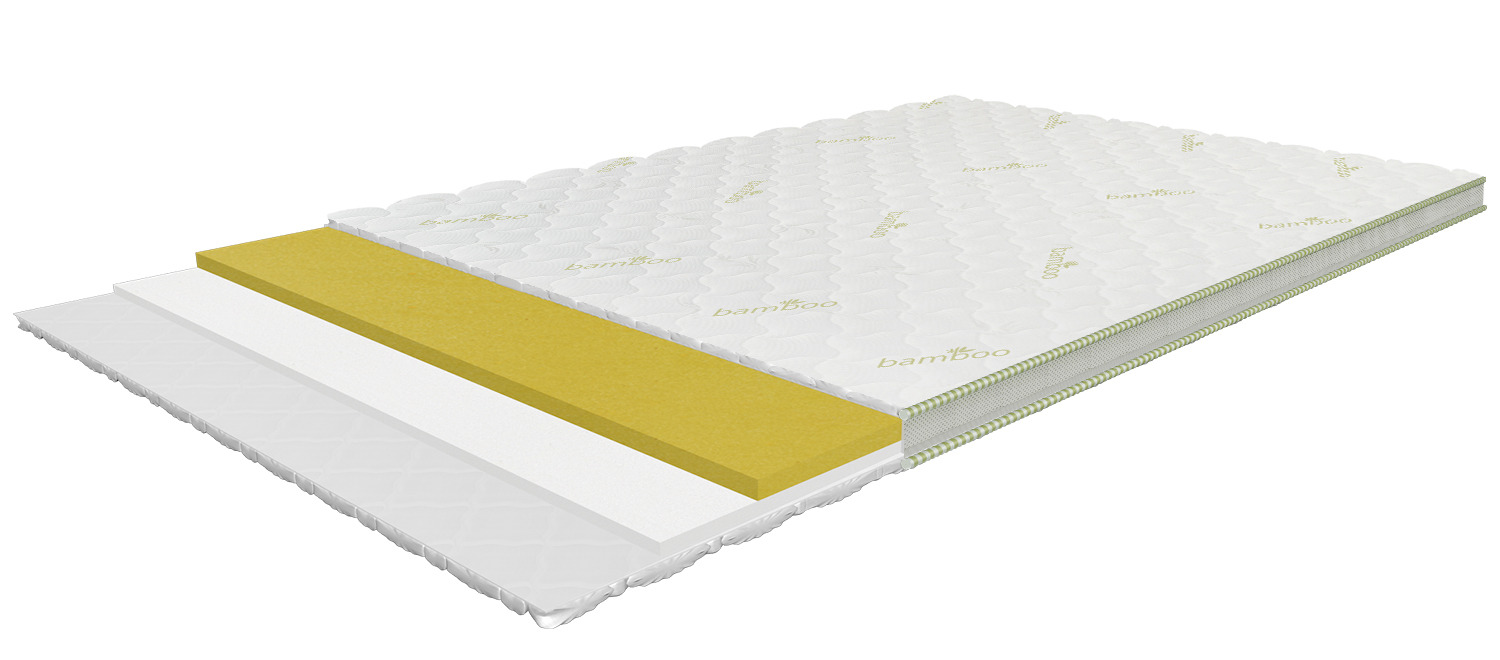 Air-Top Memory 140x200 cm, medium soft mattress topper with Memory foam, height 8 cm