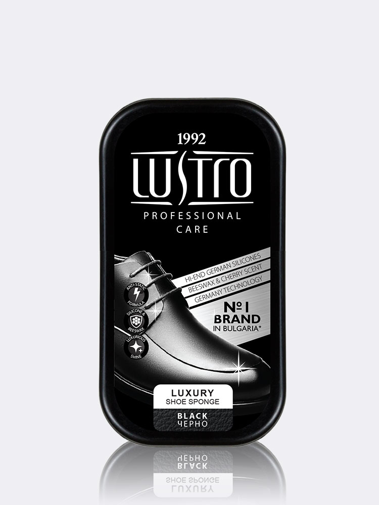 Sūklis apavu LUSTRO® Luxury melns