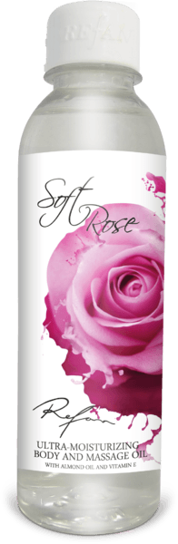 REFAN Mitrinoša eļļa kērmenim un masāžai "Maigā roze"
